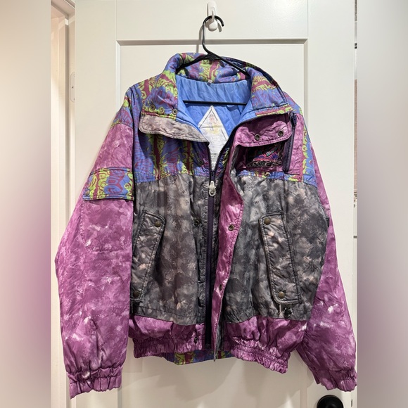 O'Neill Vintage Purple & Gray Ski Jacket Made in Italy Size M/L - Picture 2 of 16
